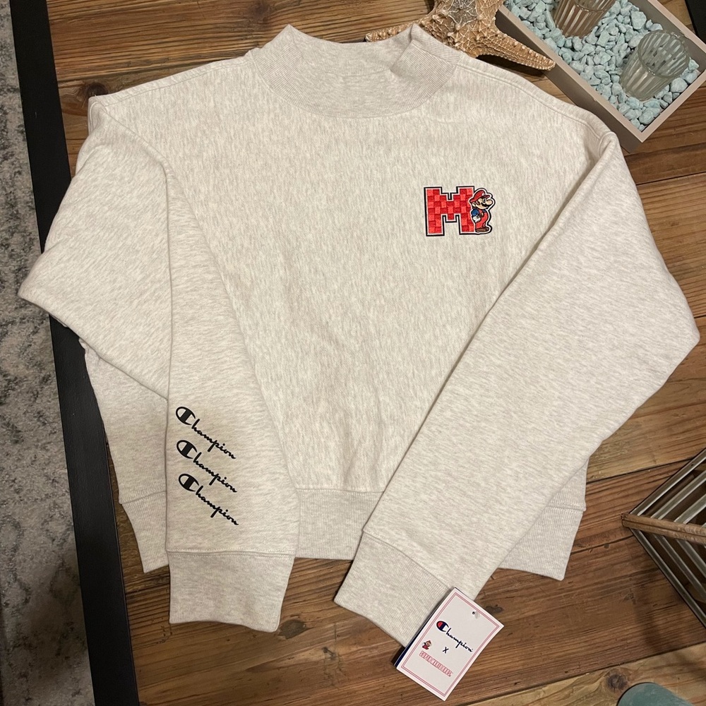 NWT Champion x MarioSuperBros Cropped Sweater